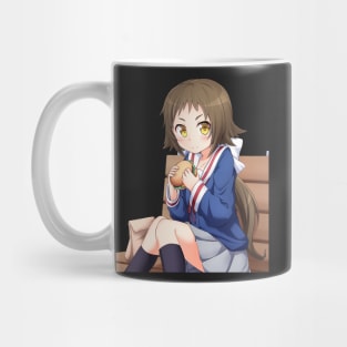 Mashiro eating a Borg Mug